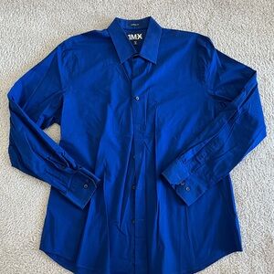 Express Royal Blue Men's Dress Shirt